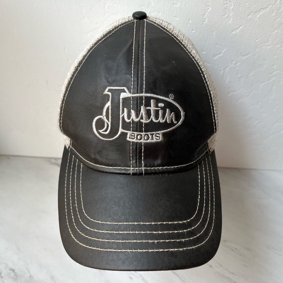 Justin Boots Accessories Justin Boots Spellout Logo Trucker Cap Hat
